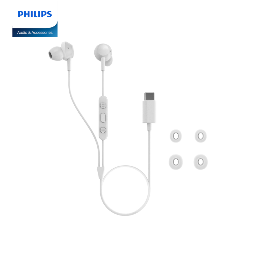 หูฟัง PHILIPS TAE5008WT/00 สาย USB-C สีขาว (5000S ซีรี่ย์)